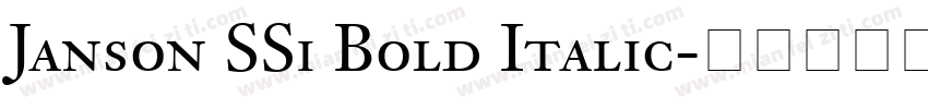 Janson SSi Bold Italic字体转换